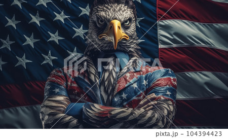 American eagle. Generative AI 104394423