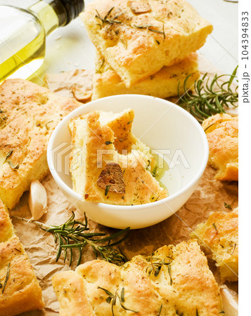 Traditional italian focaccia 104394833