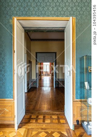 Interior of Castle Belvedere near Weimar Thuringia Germany is a elegant summer residence dating from 18th century. Interior of Castle Belvedere near Weimar Thuringia Germany is a elegant summer residence dating from 18th century. 104395456