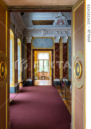 Interior of Castle Belvedere near Weimar Thuringia Germany is a elegant summer residence dating from 18th century. Interior of Castle Belvedere near Weimar Thuringia Germany is a elegant summer residence dating from 18th century. 104395459