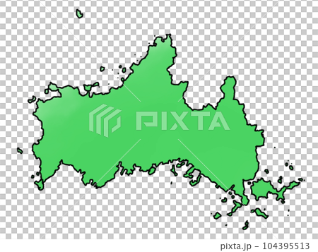 稍微鬆散的山口縣地圖 稍微鬆散的山口縣地圖 104395513
