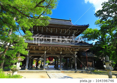 【京都府】新緑の智恩寺の三門(黄金閣) 【京都府】新緑の智恩寺の三門(黄金閣) 104396746