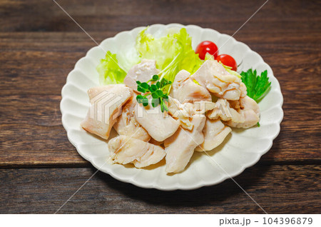 鶏むね肉のレンチン蒸し 104396879