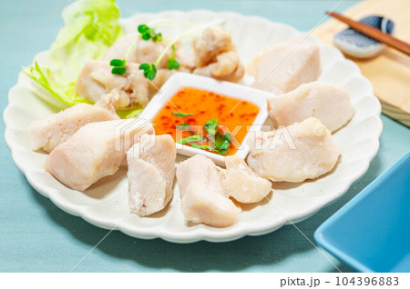 鶏むね肉のレンチン蒸し 鶏むね肉のレンチン蒸し 104396883