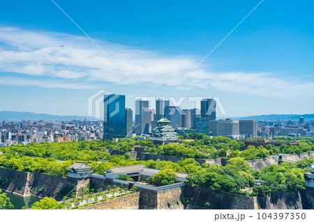 大阪城と大阪ビジネスパーク 大阪城と大阪ビジネスパーク 104397350