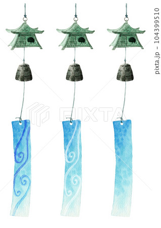 アナログ水彩南部風鈴3種類 104399510