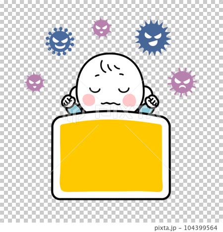 baby and virus illustration 104399564
