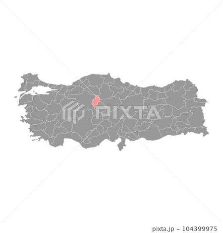 Kirikkale province map, administrative divisions of Turkey. Vector illustration. Kirikkale province map, administrative divisions of Turkey. Vector illustration. 104399975