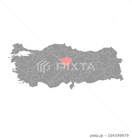 Yozgat province map, administrative divisions of Turkey. Vector illustration. Yozgat province map, administrative divisions of Turkey. Vector illustration. 104399979