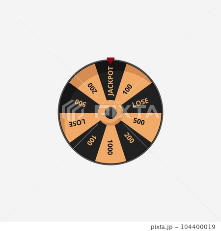 Round wheel of fortune. Gaming luxury symbol of good luck Round wheel of fortune. Gaming luxury symbol of good luck 104400019