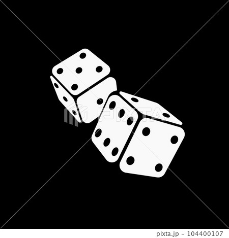 Game dice. Gambling dice as symbol of leisure and successful winning 104400107