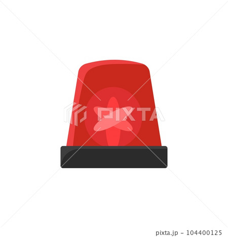 Red emergency siren. Ambulance and police flasher glowing light bulb Red emergency siren. Ambulance and police flasher glowing light bulb 104400125