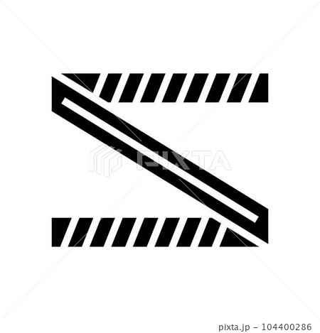 crime scene tape glyph icon vector illustration 104400286