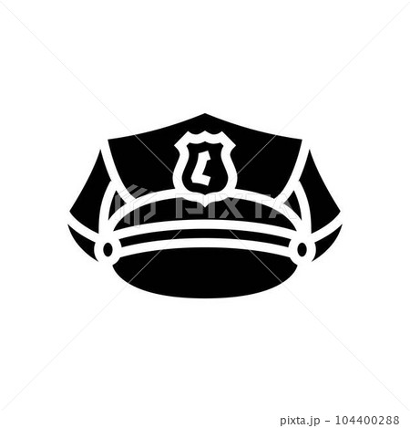 police hat crime glyph icon vector illustration 104400288