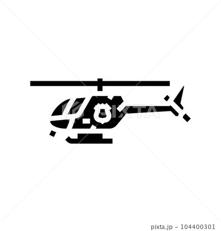 police helicopter crime glyph icon vector illustration 104400301