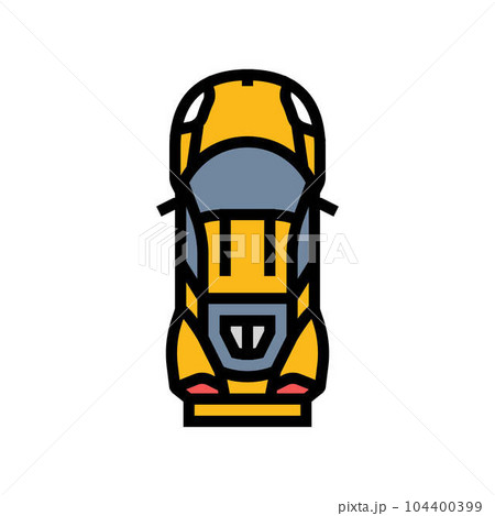 victory car top view color icon vector illustration 104400399