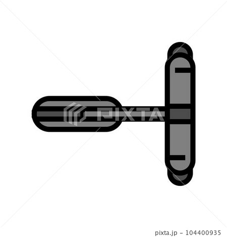 door closer hardware furniture fitting color icon vector illustration 104400935