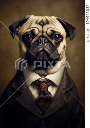 Pug suit and outlet tie