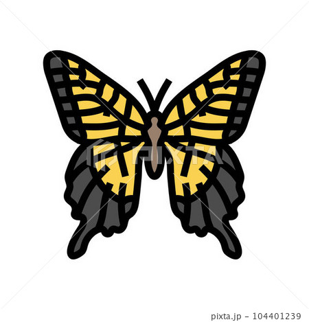 eastern tiger swallowtail summer color icon vector illustration 104401239