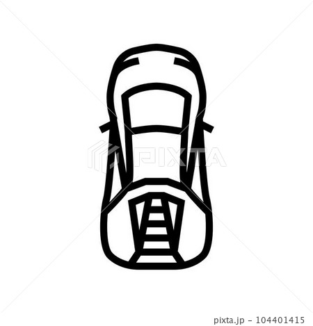 competition car top view line icon vector illustration 104401415