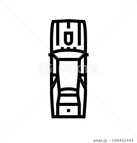 vehicle car top view line icon vector illustration vehicle car top view line icon vector illustration 104401443