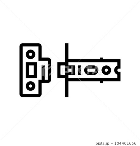 latch door hardware furniture fitting line icon vector illustration latch door hardware furniture fitting line icon vector illustration 104401656