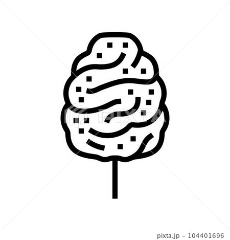 cotton candy carnival vintage show line icon vector illustration 104401696