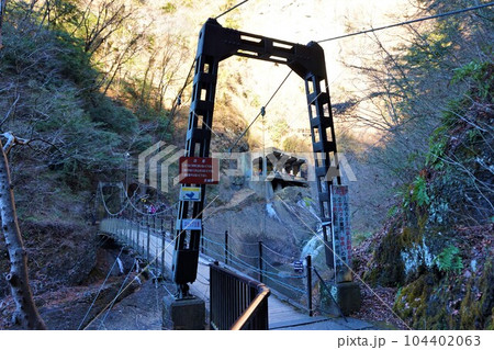 袋田の滝　ふくろだのたき　四度の滝　吊り橋 104402063
