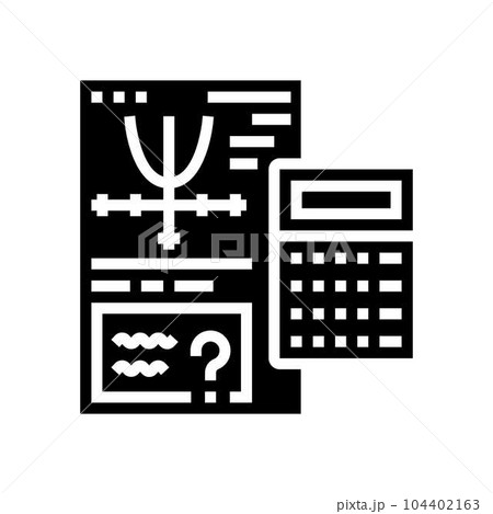 calculate math science education glyph icon vector illustration 104402163
