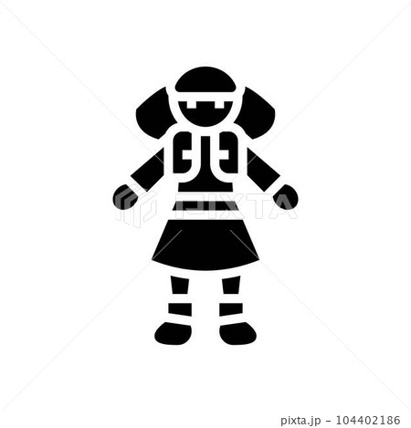 doll toy child baby kid glyph icon vector illustration 104402186