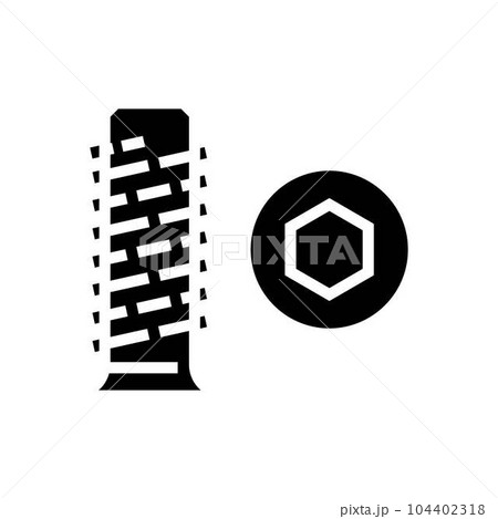 nut furniture hardware fitting glyph icon vector illustration 104402318