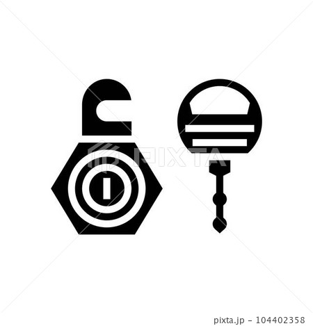 cam lock key hardware furniture fitting glyph icon vector illustration cam lock key hardware furniture fitting glyph icon vector illustration 104402358