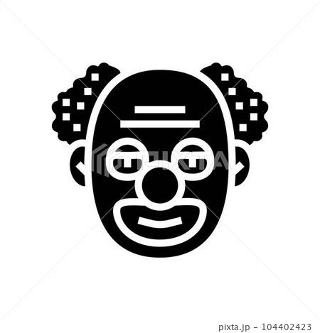 clown vintage show glyph icon vector illustration clown vintage show glyph icon vector illustration 104402423