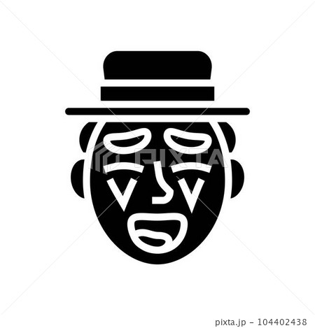 clown carnival vintage glyph icon vector illustration clown carnival vintage glyph icon vector illustration 104402438