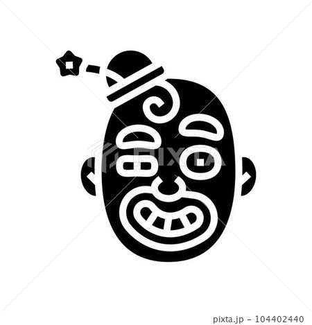 clown head show glyph icon vector illustration clown head show glyph icon vector illustration 104402440