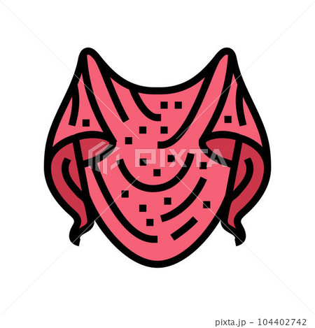 shawl knitting wool color icon vector illustration 104402742