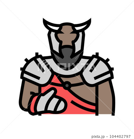 tartarus greek god ancient color icon vector illustration 104402797