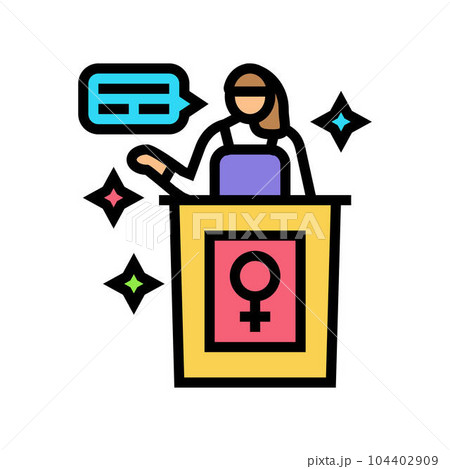 feminist activist feminism woman color icon vector illustration feminist activist feminism woman color icon vector illustration 104402909
