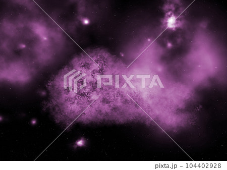 Far being shone nebula and star field against space. 104402928