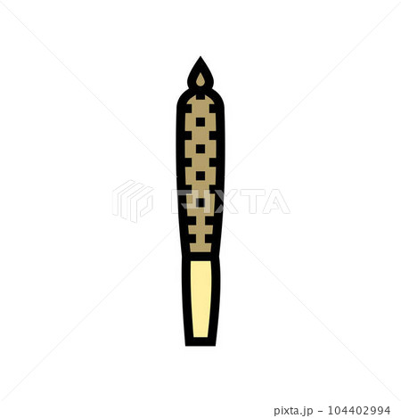 marijuana joint weed hemp color icon vector illustration 104402994