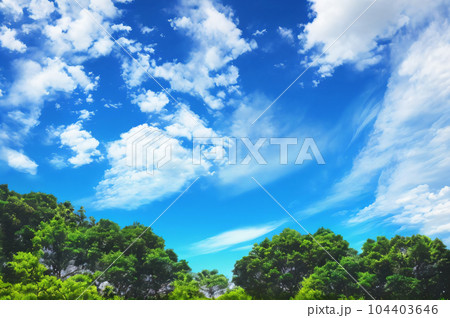 【AI画像】青空と雲、イメージ 104403646
