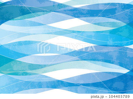 グランジテクスチャの青い波模様横 104403789