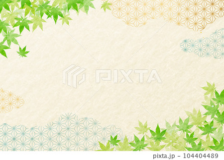 夏・暑中見舞い・和紙 背景・雲・お中元・和柄・麻の葉 夏・暑中見舞い・和紙 背景・雲・お中元・和柄・麻の葉 104404489