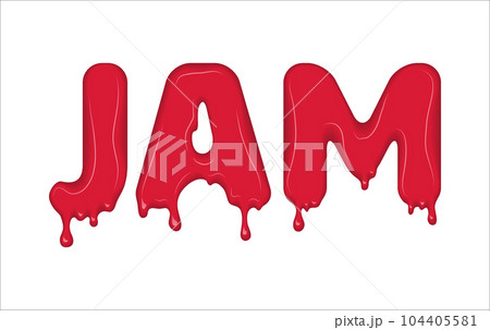 Vector word made of jam. Vector word made of jam. 104405581