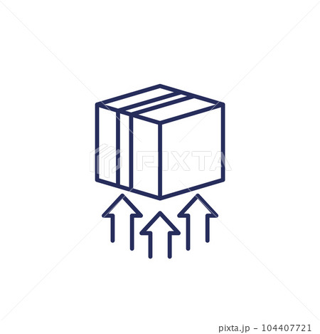 send parcel, package line icon 104407721