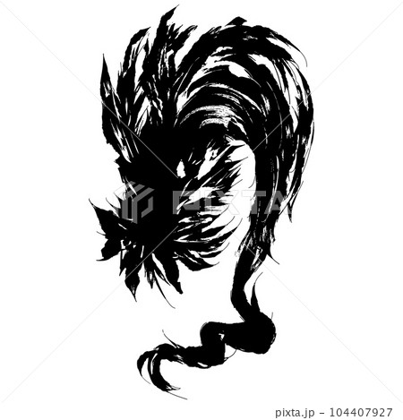 龍・ドラゴンの墨絵風イラスト素材　ベクター 104407927