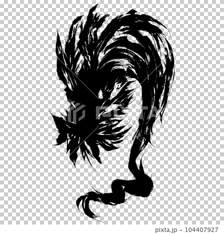 龍・ドラゴンの墨絵風イラスト素材　ベクター 104407927