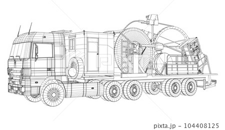 Coiled tubing machine for overhaul of gas wells, installation, Gas-hole spot preventer. Oil, gas industry Coiled tubing machine for overhaul of gas wells, installation, Gas-hole spot preventer. Oil, gas industry 104408125