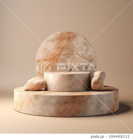 Abstract background Scene for cosmetic Product and Package Presentation, Stone Podium Display Abstract background Scene for cosmetic Product and Package Presentation, Stone Podium Display 104408131