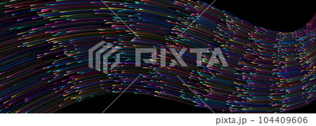 Abstract colorful line background like flowing led fiber. 104409606